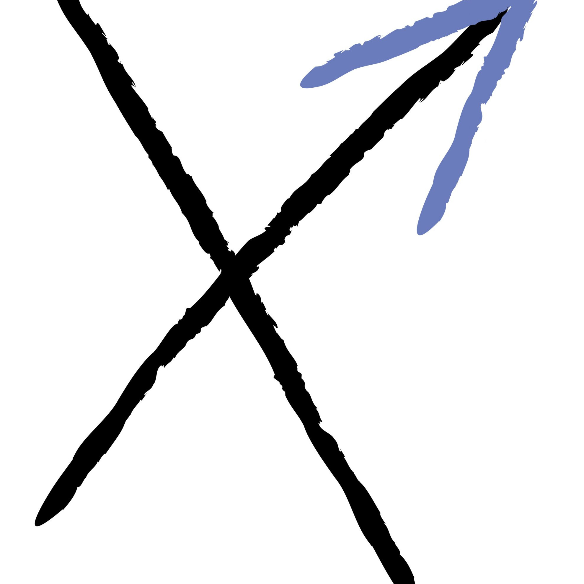 Illustration - Kreuz mit Pfeil