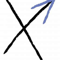 Illustration - Kreuz mit Pfeil
