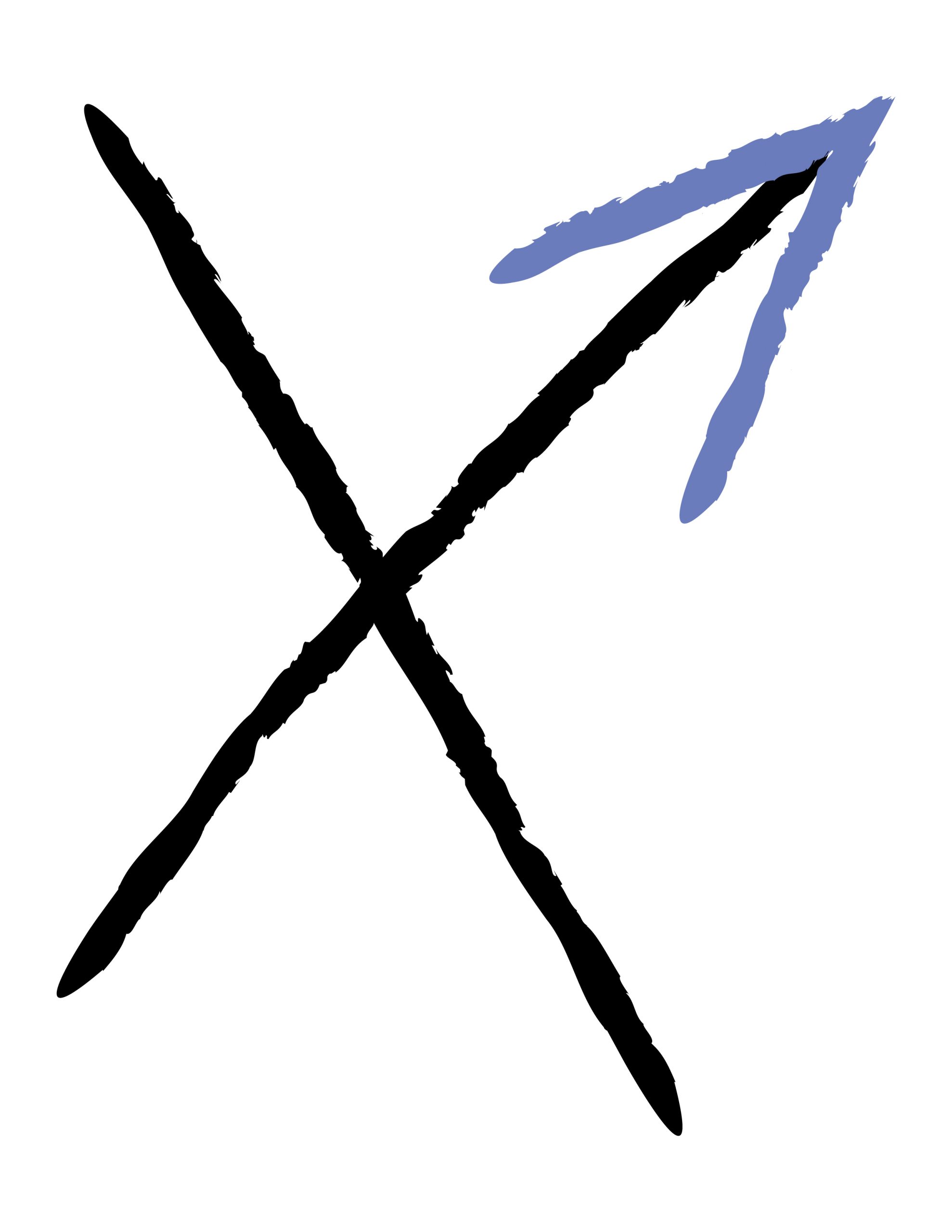 Illustration - Kreuz mit Pfeil